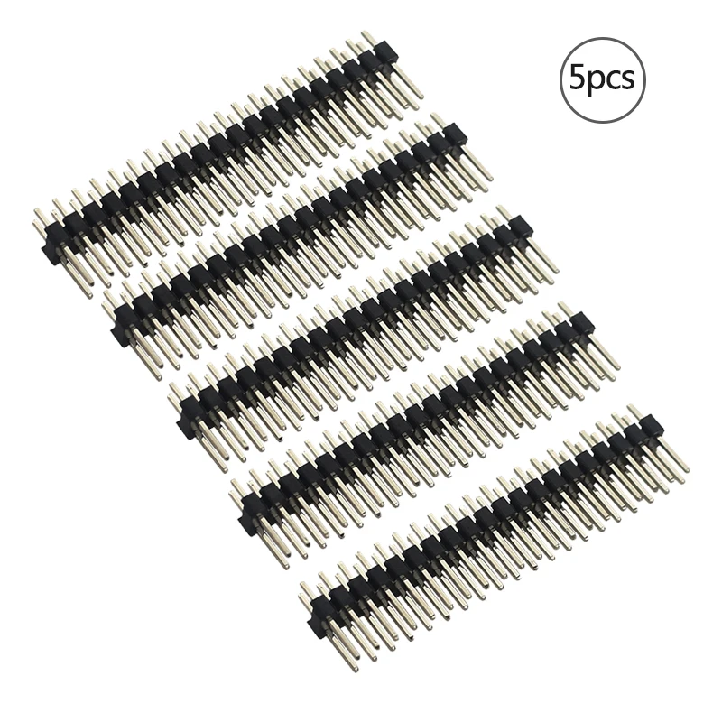 dupla, empilhamento colorido, estender, 2x20 pinos macho, 1pcs, 5pcs