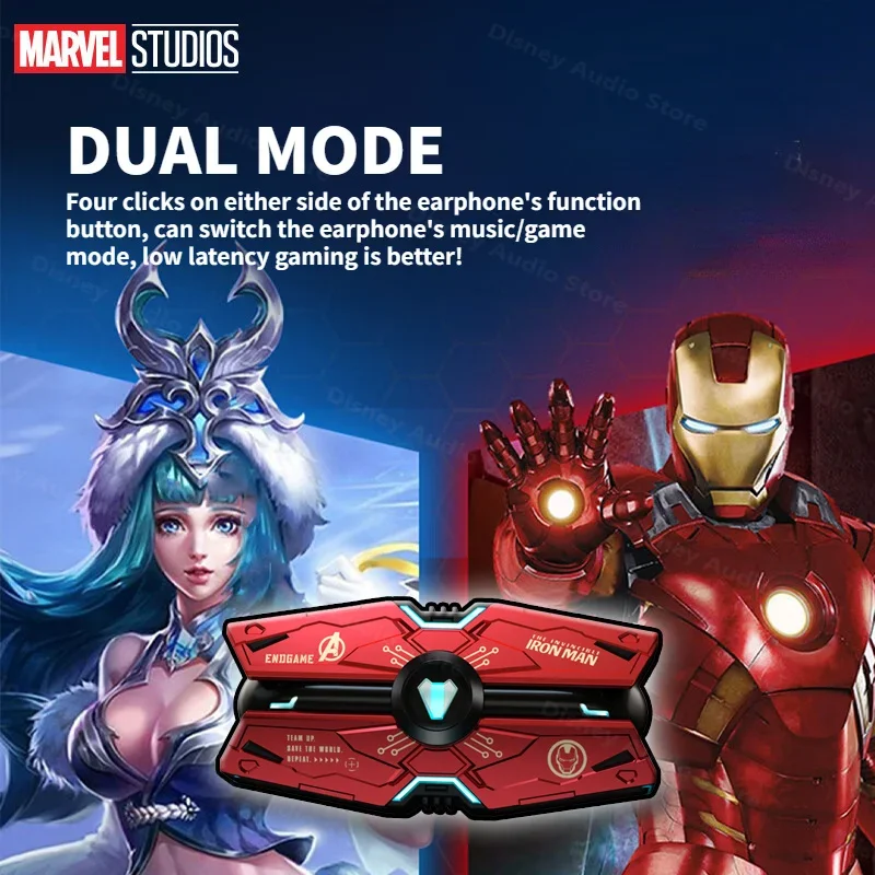 Iron Man Battleship Ej300 Metal Cabin Noise Reduction Game Senza Senso Di Ritardo E Auricolare Bluetooth Wireless A Lunga Durata