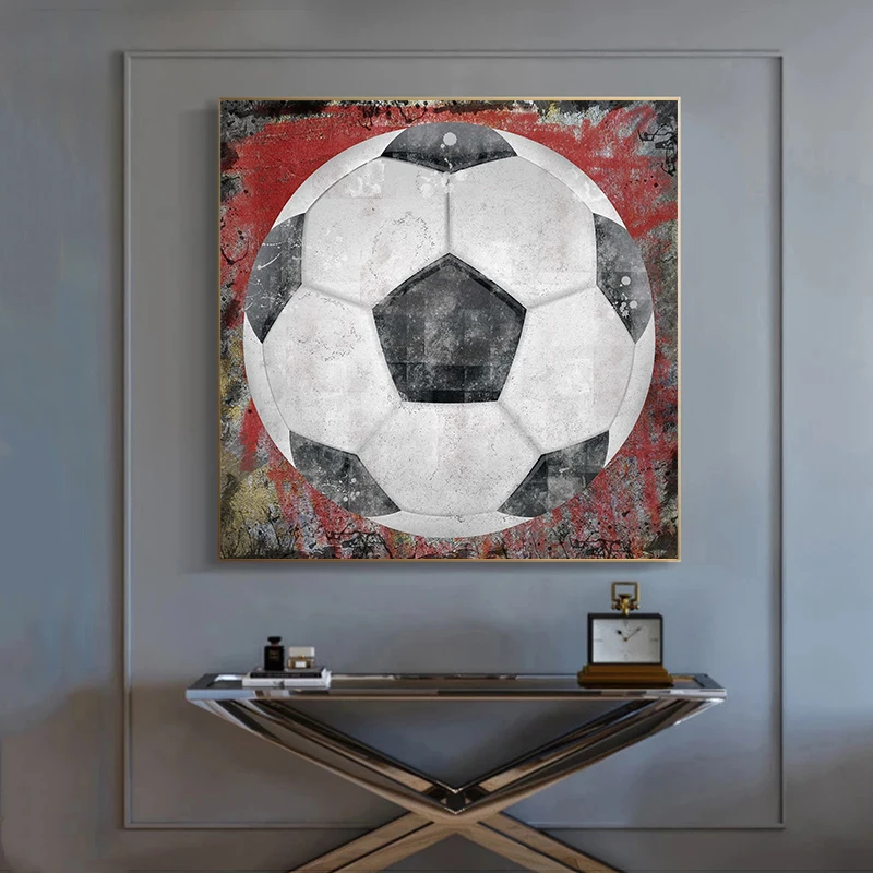 Campo de futebol inglês arte da parede decoração da lona pintura manter a  calma e jogar cartazes de futebol fotos parede para sala estar - AliExpress