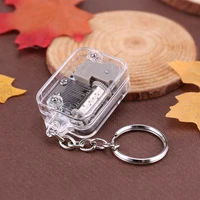 Portable Kids DIY Music Box Movement Keychain Handy Crank Musical Case Children Birthday Gifts Household Mini Ornaments 1