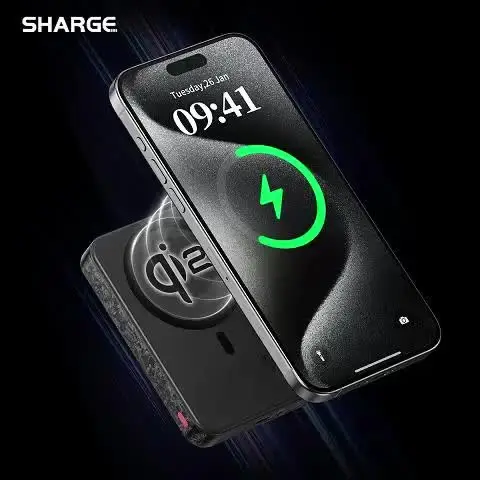 SHARGE CarbonMag 10000mAh SHARGE CarbonMag (10K) Power Bank Qi2 certified Carbon Fiber 10,000mAh