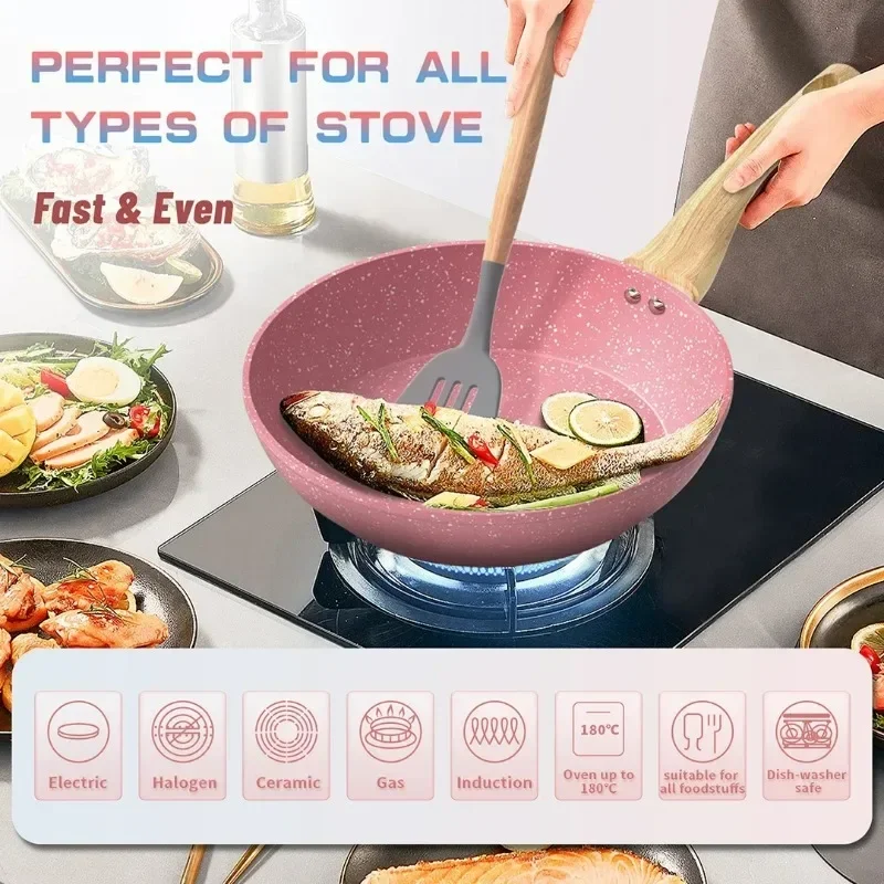 Health Craft 8-inch Gourmet Skillet Stainless Super Ceramic Non-Stick