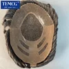 Bond Mono & Pu Front And NPU Back More Durable For Male Hair Prosthesis 100% Natural Human Hair Toupee Men Wig Exhuast Systems 5