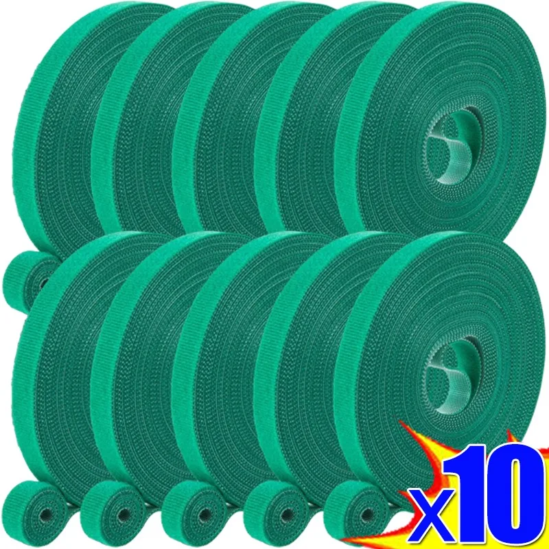 

20/2M Reusable Nylon Plant Ties Bandage Hook for Support Grape Vines Self Adhesive Cable Tie Fastener Tape Garden Supplies