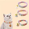 1Piece Adjustable Cat Collar With Pendant Lace Pet Collar Suitable For Small Cats and Dogs Cat Collar Personalized Accessories 2