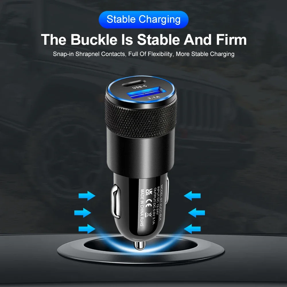 70W Super Fast Car USB Adapter PD Charger Socket Cigarette Lighter Auto Accessories For iPhone Xiaomi Samsung Poco Quick Charge