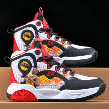 Luxury Children Sneaker Boys Shoes Fashion Breathable High Top Kids Sneaker Running Tennis Sports Basketball Shoes for Boy - Image 1