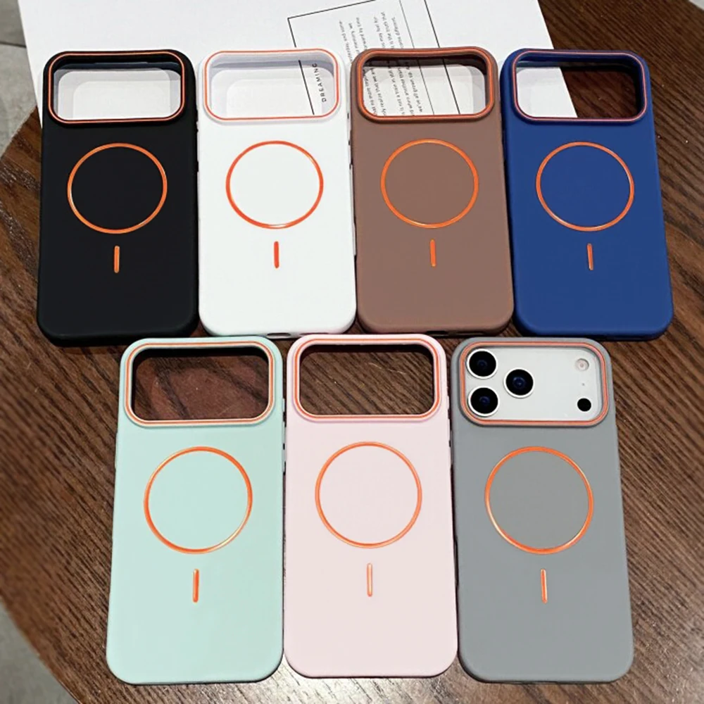 Luxury Silicone Magnetic Phone Case with Wireless Charging Capability