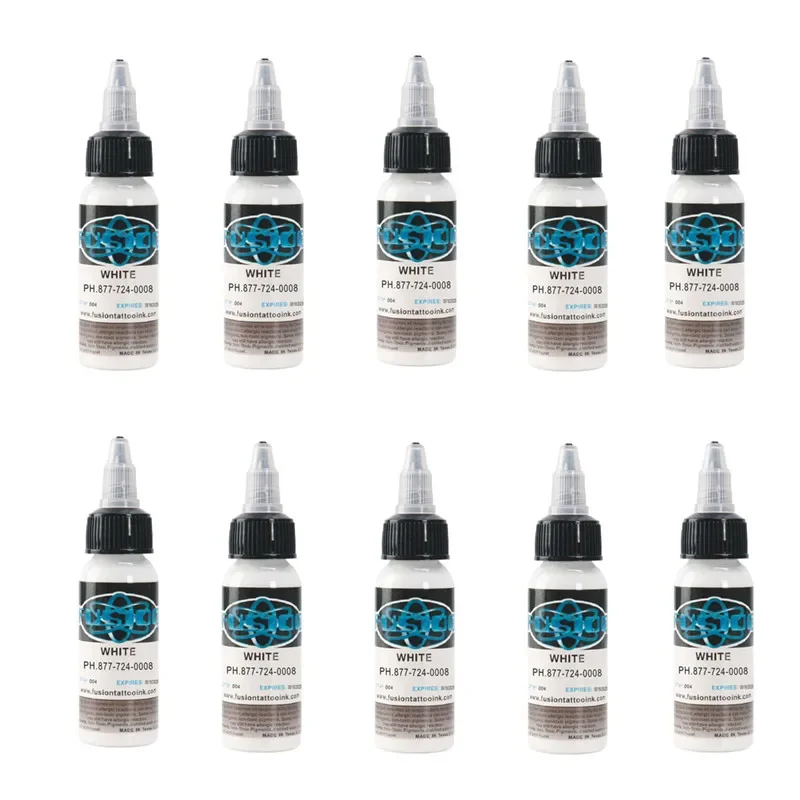 

10PCS Tattoo Ink Fusion Tattoo Ink 1 Oz. 30ml/bottle Tattoo Paint Kit for 3D Makeup Beauty Skin Body Art