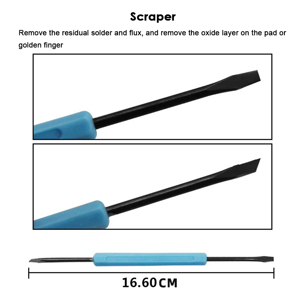 6 In 1 BGA Solder Assist Tools PCB Repair Rework Desoldering Aid Tool Kit Electronic Heat Assist Set