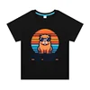 Boy Short Sleeve DON'T WORRY BE CAPY Funny Print Capybara T-shirt Crewneck Tee Tops for 2-15 Kids Value Cotton 2024 Summer New 4
