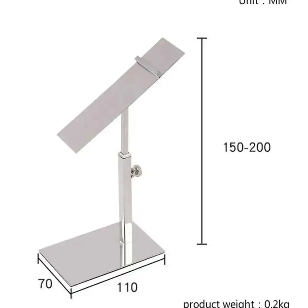 1PCS Black Gold Silver Stainless Steel Adjustable Shoe Display Rack Stand Holder