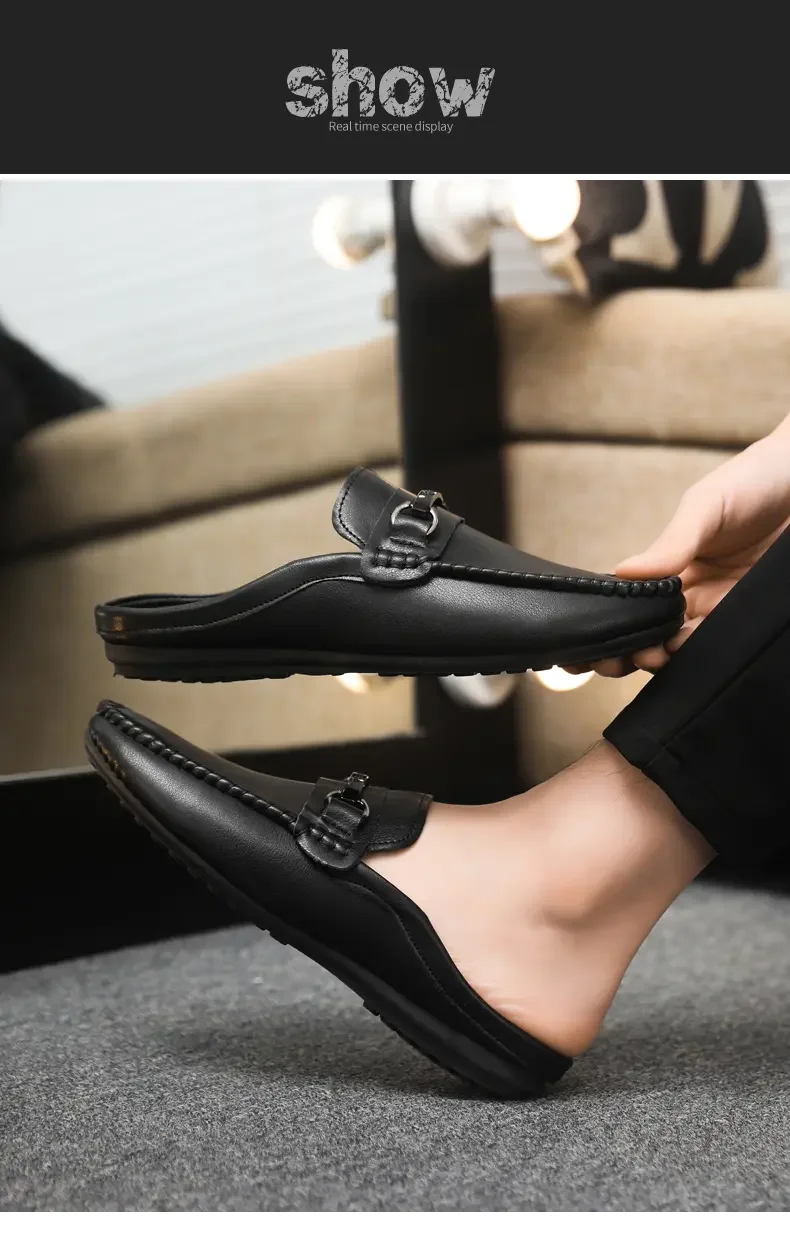 Herren Pantoletten Slipper Als Bequeme Freizeitschuhe Ohne Ferse_voghion.com