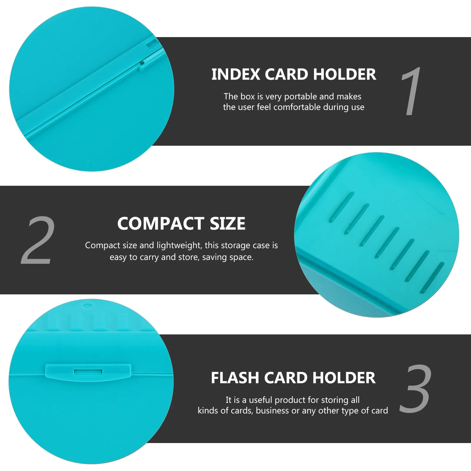 4Pcs 플라스틱 인덱스 카드 홀더 상자 3x5 플래시 카드 주최자 사무실 학교 홈 명함 노트 용 메모 카드 보관 상자