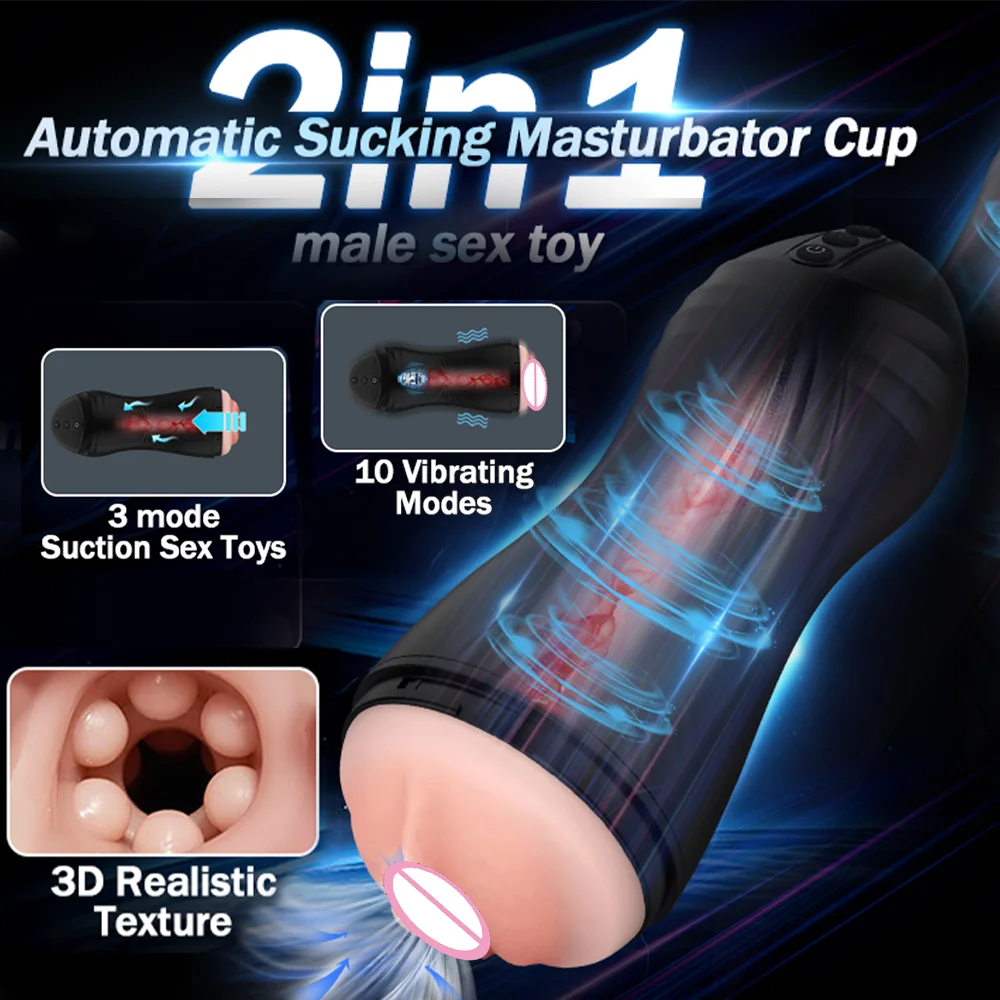 Blowjob Sex Machines Automatic Sucking Male Masturbator Cup Vaginal Penetration Pocket Pussy Masturbator Toy Sex Toy for Men