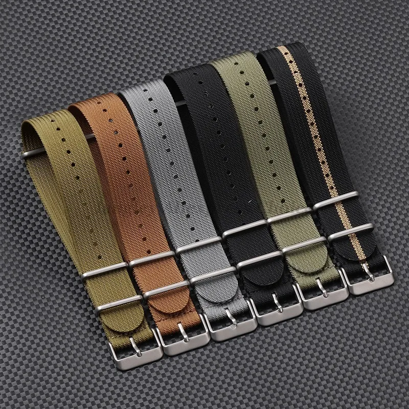 Ribbed Strap for Military Ballistic Fabric Watchband - Durable Nylon Replacement Watch Band Accessories