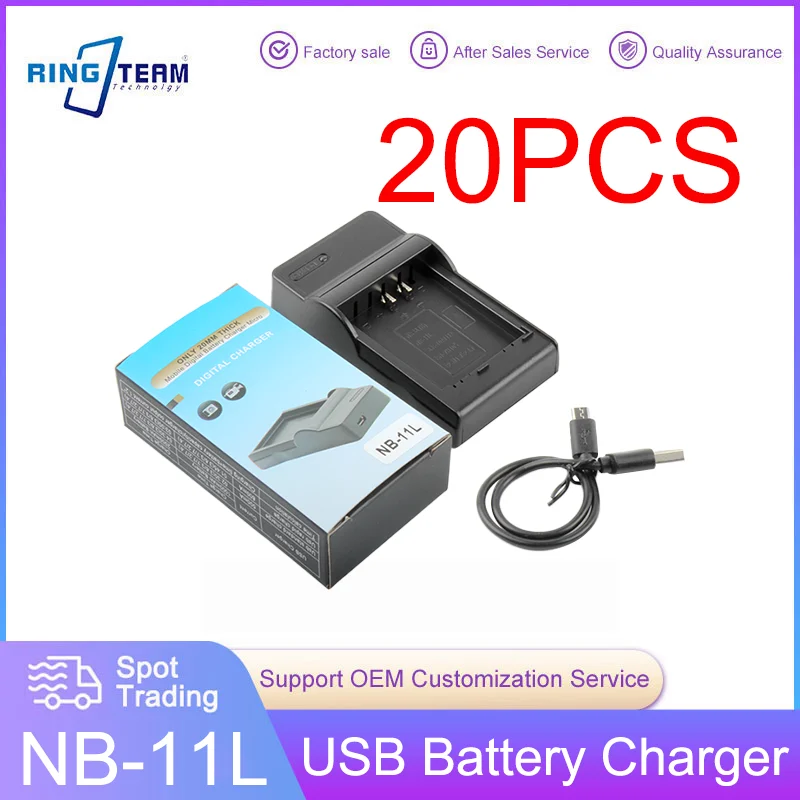 20 Pz/Lotto Nb-11L Nb 11L Nb-11L Caricabatterie Usb Per Canon Nb-11Lh Powershot A2300 Is A2400 Is A2500 A2600 A3400 Is Batteria Della Fotocamera