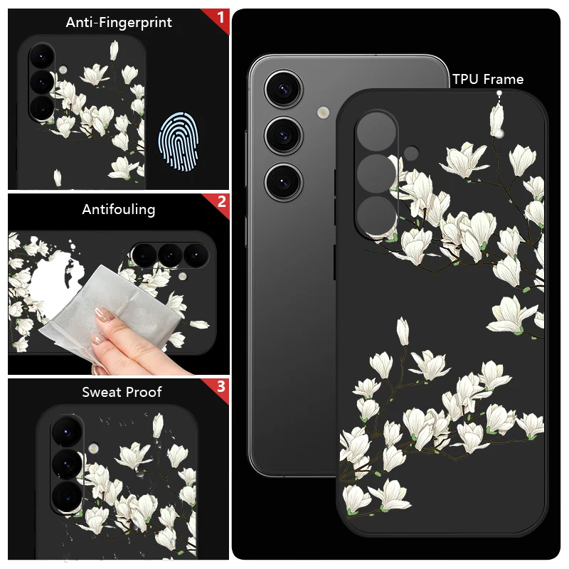 Magnolia Blossom Silicone Phone Case