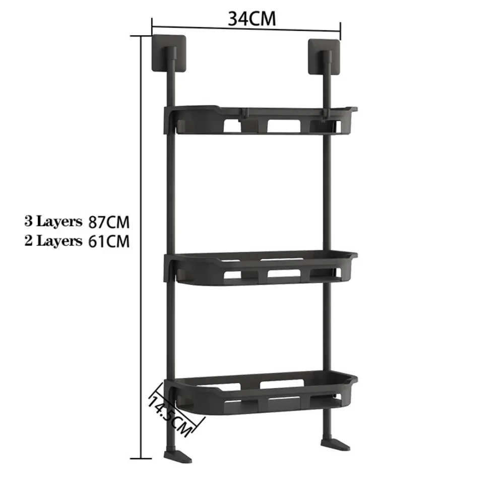 Wall Mounted Storage Rack Toilet Washbasin Simple Storages Shelf Multiscenario Available Multipurpose Organizer Plastic Shelves 6
