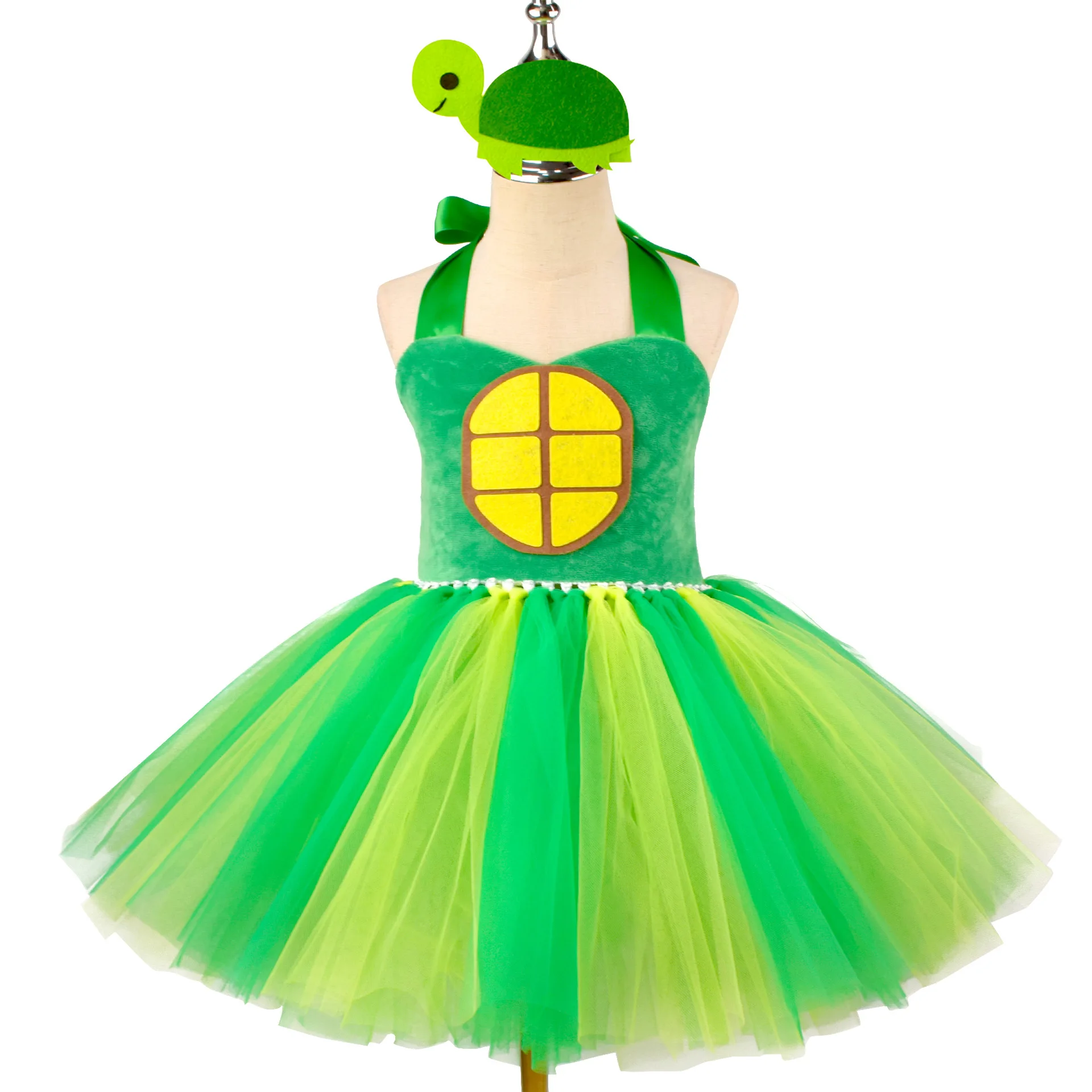 Girls Little Turtles Animal Characters COS Dress Halloween Party Dress Up Costumes cosplay costume kids girls dress halloween dress outfit