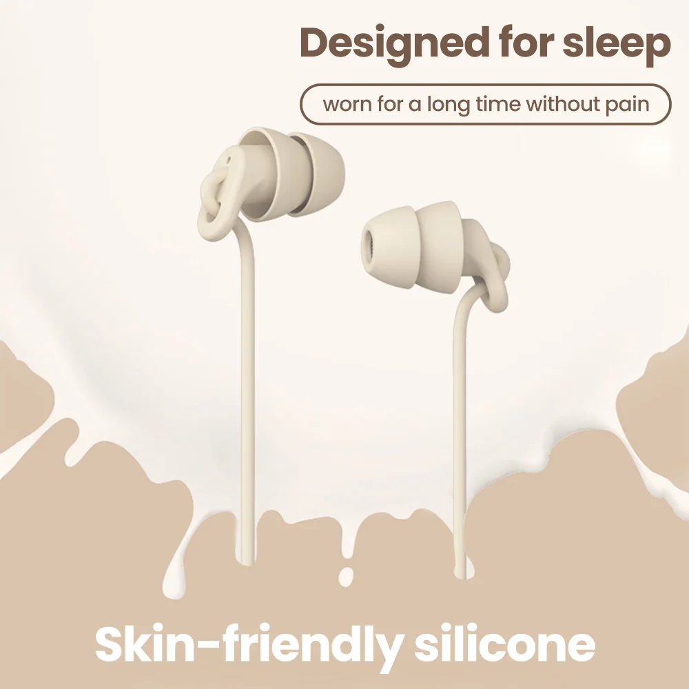 Liquid Silicone Headphones 3.5mm Jack Wired Earphones Handsfree In-Ear Sleep Wired Headset With Mic In-line Control Earbuds 2