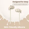 Liquid Silicone Headphones 3.5mm Jack Wired Earphones Handsfree In-Ear Sleep Wired Headset With Mic In-line Control Earbuds 2