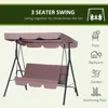 3 outdoor terrace swing chairs with removable cushions, steel frame brackets, and adjustable sloping roof, free of shipping 6