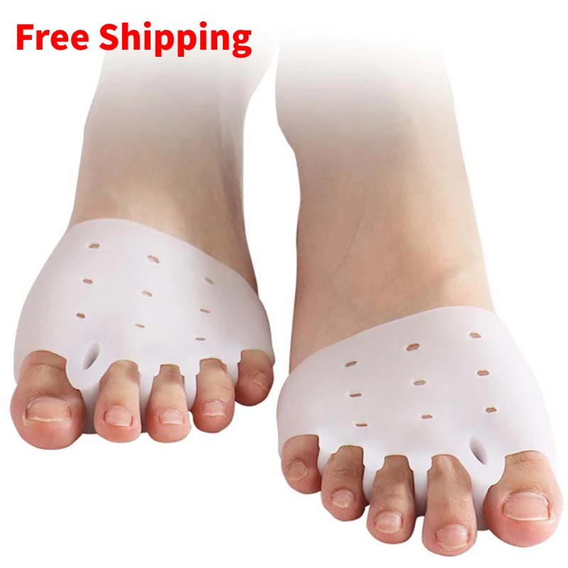 

1Pair Gel Honeycomb Insole Silicone Forefoot Pad Hallux Valgus Splitter Toe Orthotics Straightener Bunion Corrector Pain Relief