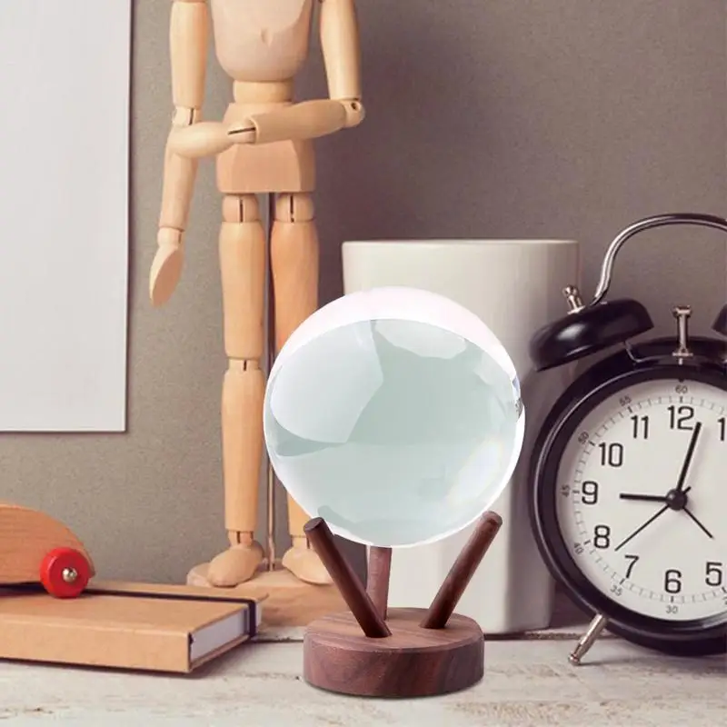 Wooden Crystal Holder High Material Lightweight  Portable Easy To Organize Crystal Ball Stand Household Suitable For