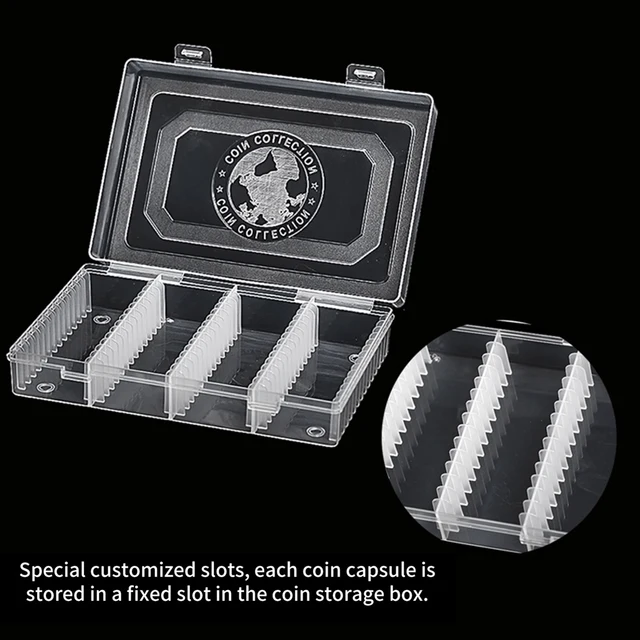 60 Stück transparente Münzbox, 41 mm, transparent, für Münzaufbewahrung,  Kapseln, Schutzboxen, Behälter für Münzsammelbedarf - AliExpress