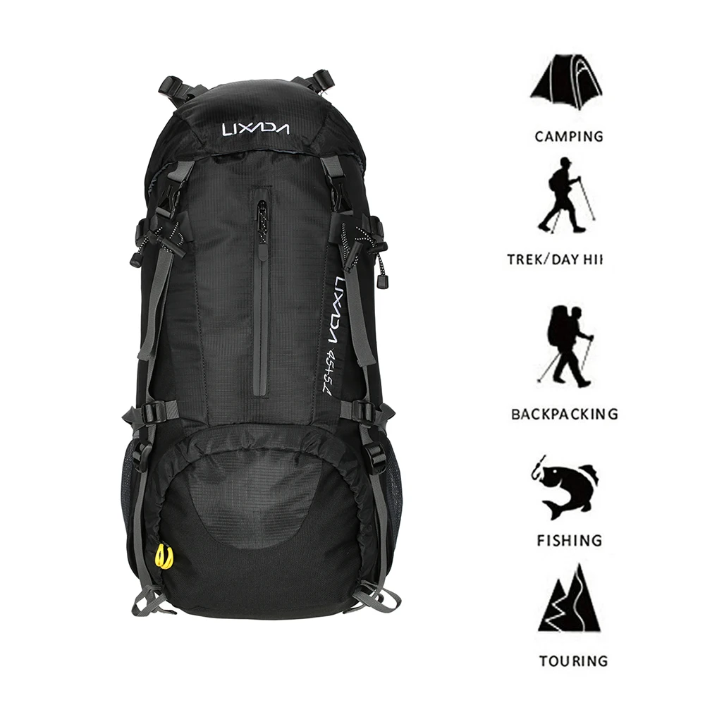 Lixada 50l Outdoor Sport Camping Reise rucksack Pack Fahrrad tasche Bergsteigen Klettern Rucksack Trekking Tasche Regenschutz – Detail 17