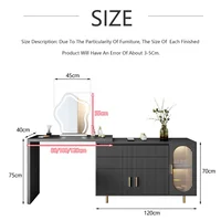 Commode moderne pour chambre à coucher, simple, coin moderne, petite table en span intégrée, lumière domestique de luxe 6