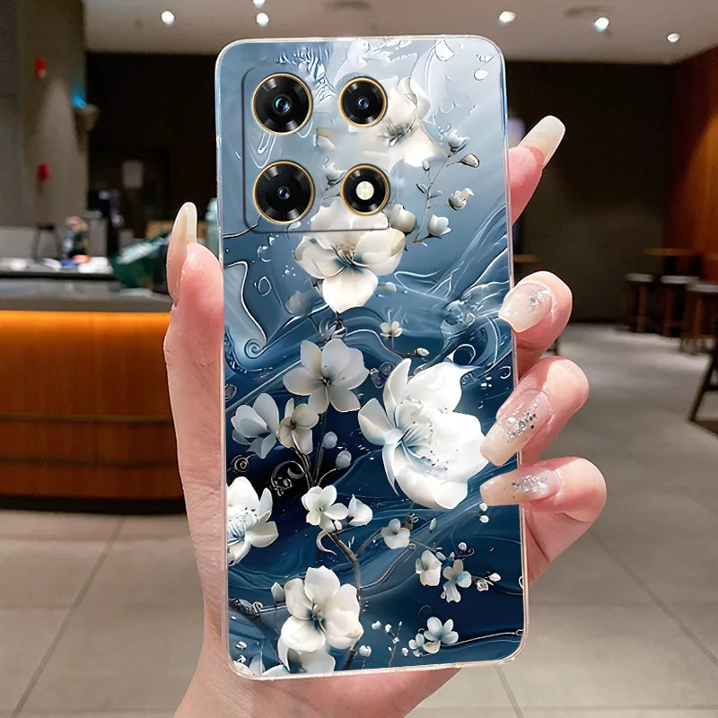 Floral Soft Silicone TPU Phone Case Bumper for Infinix Note 30 Series