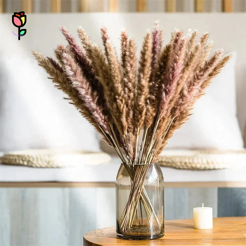 

30Pcs Natural Fluffy Pampas Grass Dried Flowers Wedding Party Multicolor Bouquet Decoration Phragmites Pampa Maison Home Decor