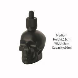 Vintage Glass Design Cocktail Bitters Bottle with Stainless Steel Dasher Top - Professional Bar Tool Accessory (P2 black 60ml)
