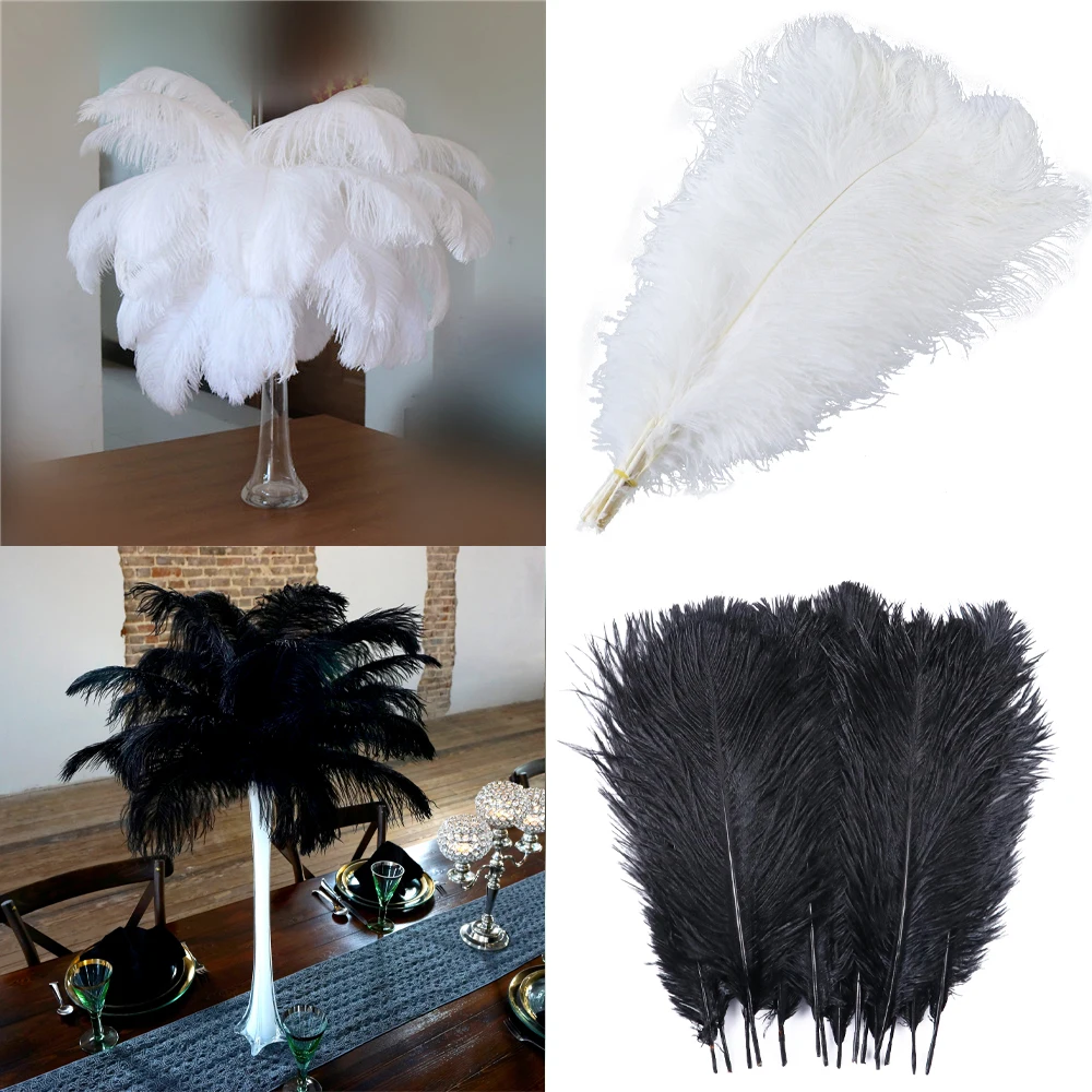 Ostrich Feather Table Centerpieces  Feather Centerpiece Decoration - Black  Ostrich - Aliexpress