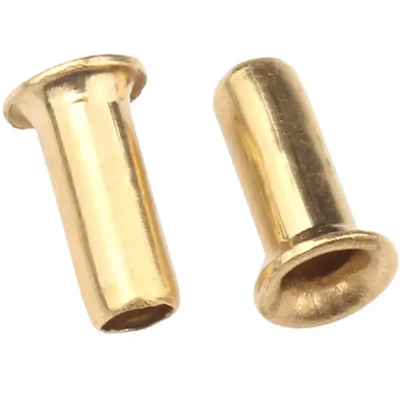 Brass Metal Eyelets Hollow Rivet Nut M1.3 M1.5 M1.7~M6 Copper Hollow Rivet Circuit Board PCB Vias Nails GB876 Tubular Rivets rivets and fasteners rivets and screws