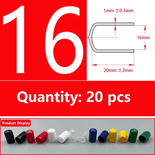Rubber Cap Sleeve Soft Elasticity Silicone Protective Cover  Sealing Plug Thread Protection Sleeve Black Red White Blue 1.5-24mm - Image 34