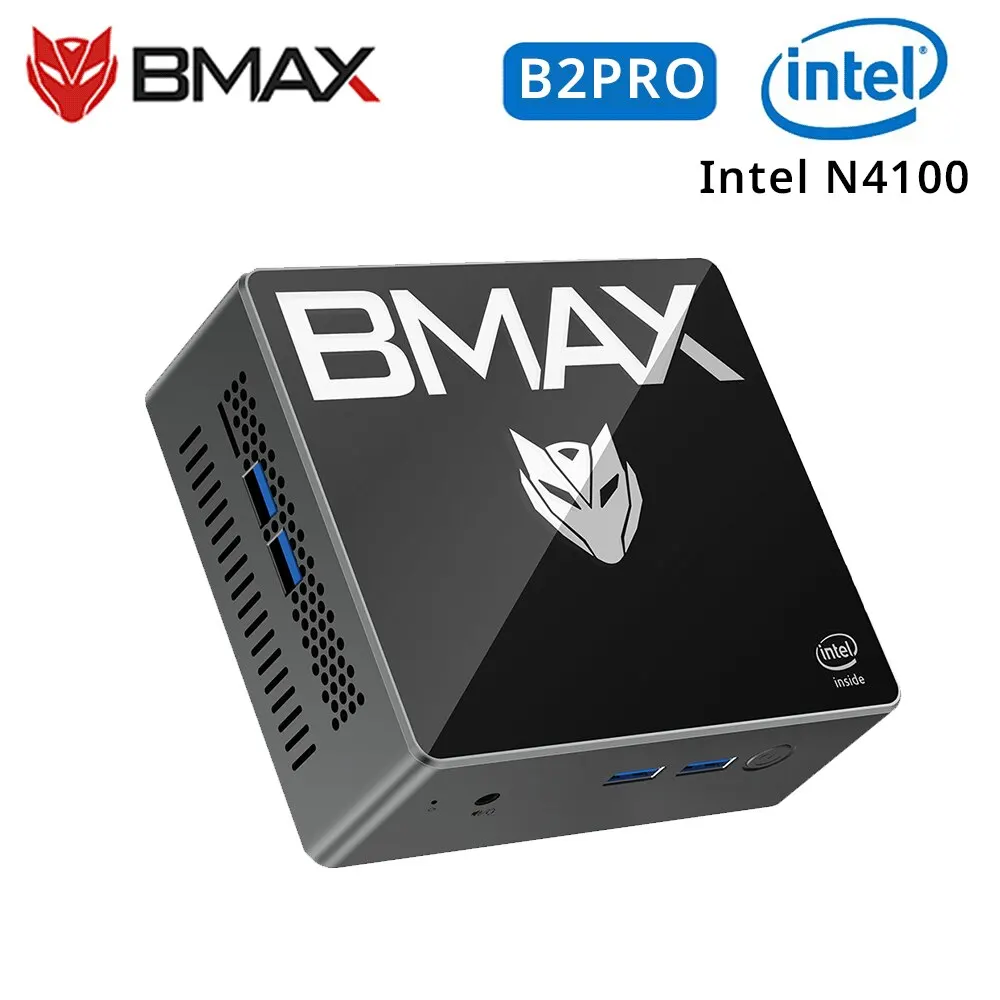 BMAX-Mini PC B2 Pro, sistema operativo Windows 11 PRO, todo en uno, HDMI, Intel N4100, 8GB de RAM, 256GB SSD, Intel UHD Graphics 600, 1000Mbps, Ethernet