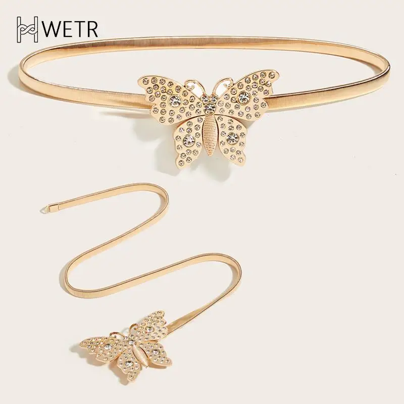 

Metal Spring Belt Women's Korean Fashion One-piece Dress Shirt Sweater Elastic Elastic Waist Chain Girdle
