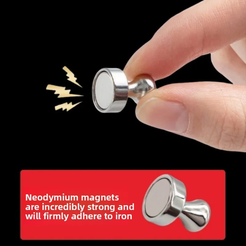 자석 핀 네오디뮴 자석 핀보드 자석 보드 콘 자석용 초강력 냉장고 자석 가정용 보관 도구