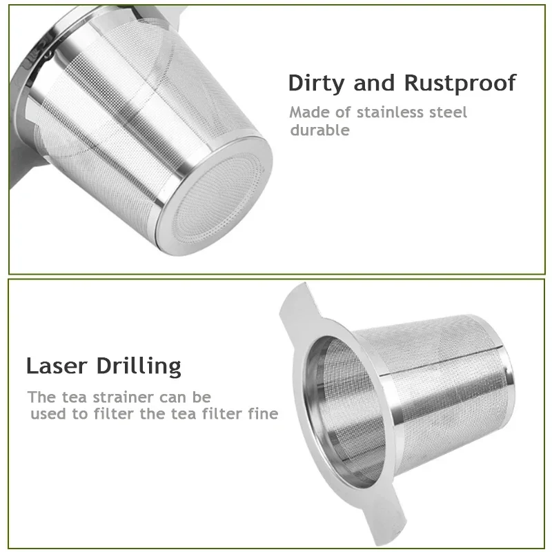 Tea Strainer Stainless Steel Reusable Pot Spice Strainer Leakage Tea Infuser Kitchen Accessories Filter Accessories