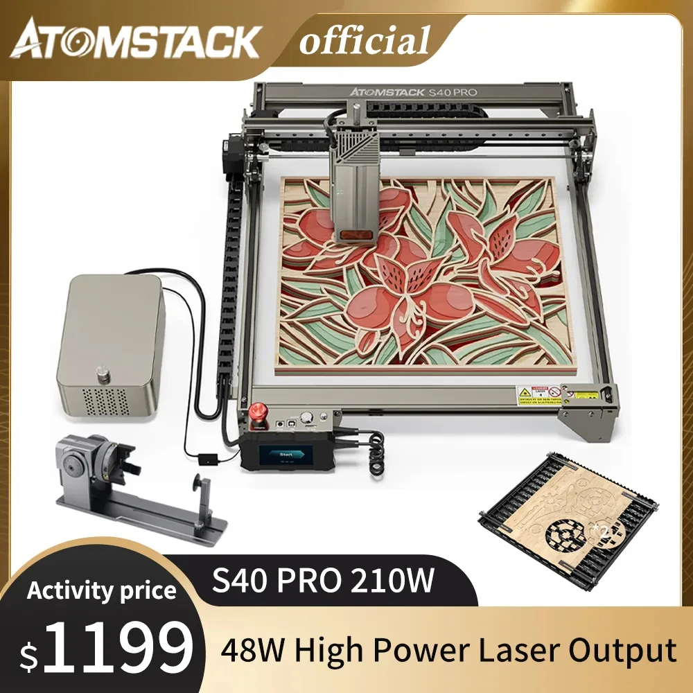 Atomstack X40 Pro 210W Professional Grade Laser Engraving and Cutting Machine, EU Plug