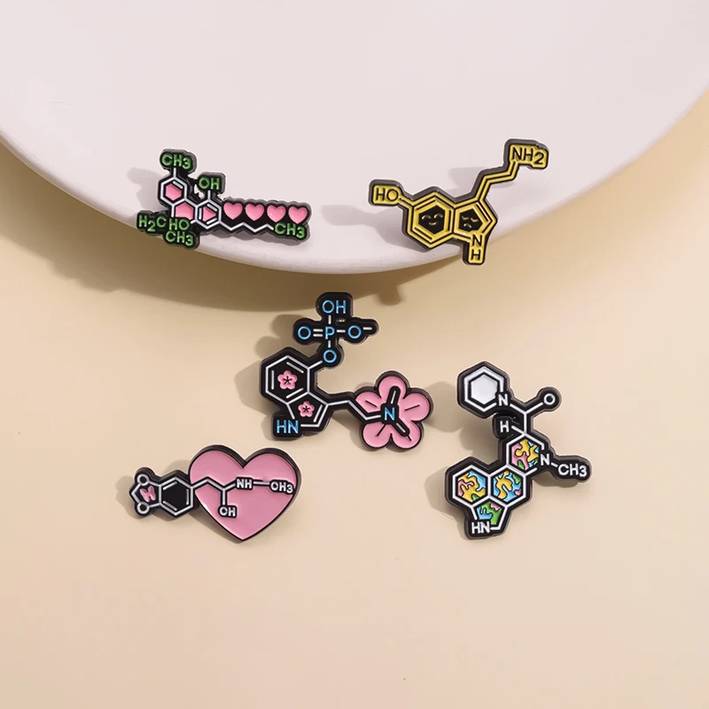 Thema Karriere 4-7 teile/satz Emaille Pins Benutzerdefinierte Programmierer Molekulare Struktur Zahnarzt Broschen Revers Abzeichen Punk Schmuck – Detail 26