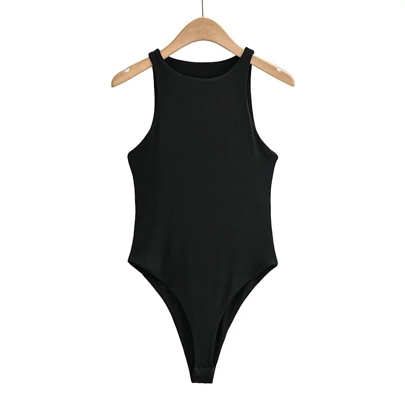 Summer outfits for women 2024 elegant bodysuit women sexy bodycon bodysuits black sleeveless one piece outfit women fashion