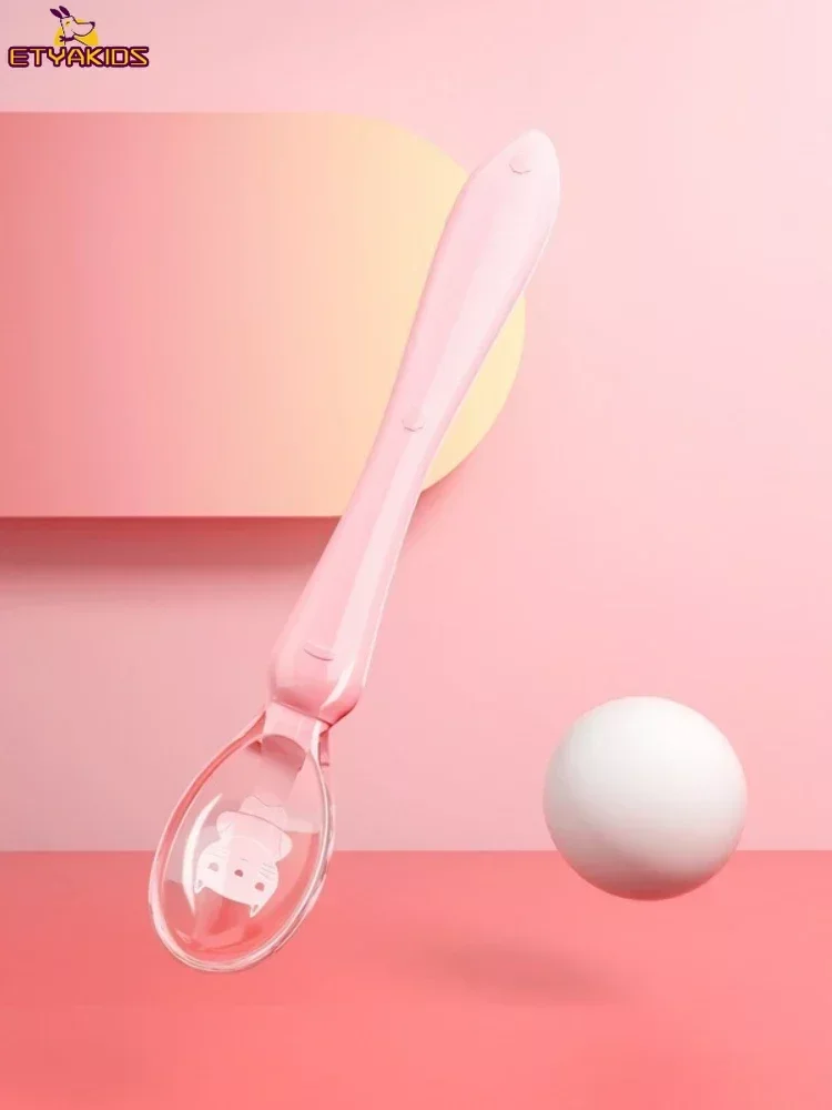 Silicone Feeding Spoon Baby Feeding Spoons Soft Silicone Training Spoon Feeder Learn To Eat Drinking Water Toddler Child Flatware Utensils learning spoons silicone feeding spoon baby cutlery