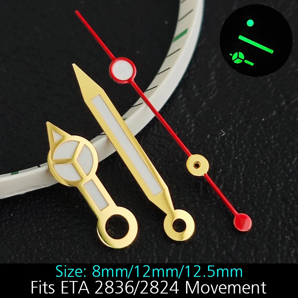 Luminous Green/Blue-Green Watch Hands - Premium Replacement Parts