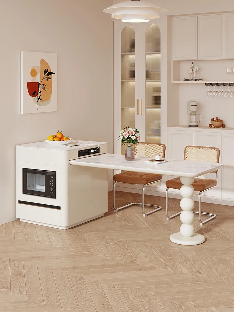 

Подвеска ощущение кухонного островка обеденный стол встроенный выдвижной ветровой высококлассный домашний каменный стол направляющий стол