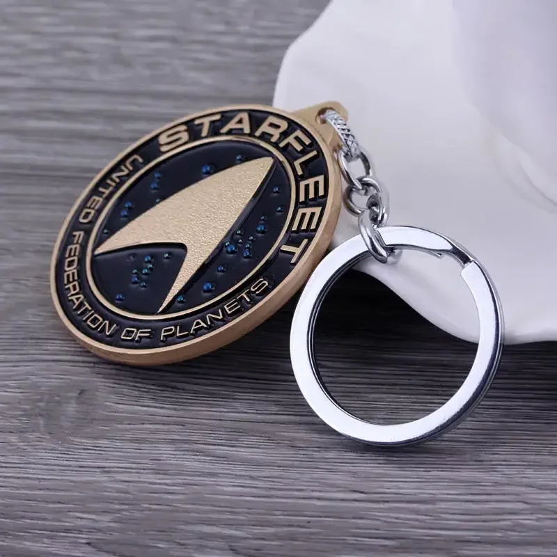 Star Trek Metal Keychain Cosplay Accessories Key Chains Backpacks Clothes Pendant Badge Gift