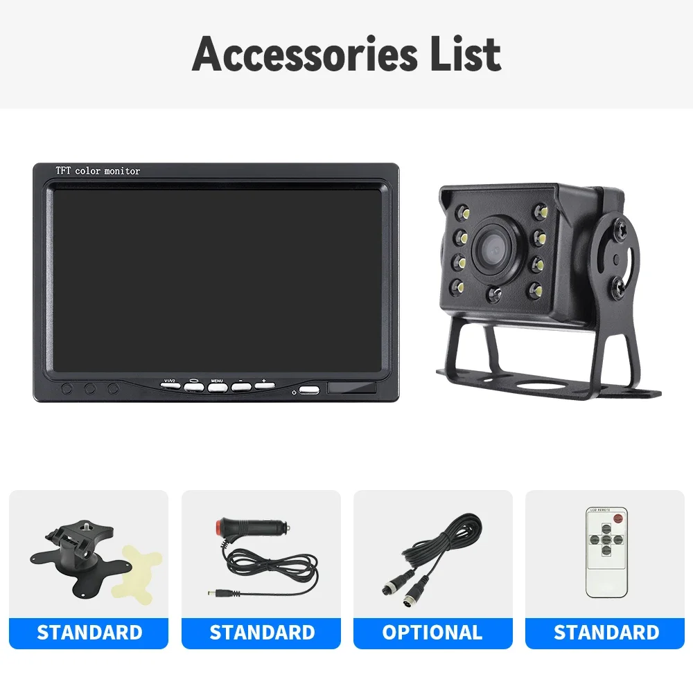 2025年新型] バックカメラモニターセット 7インチバックモニター 7